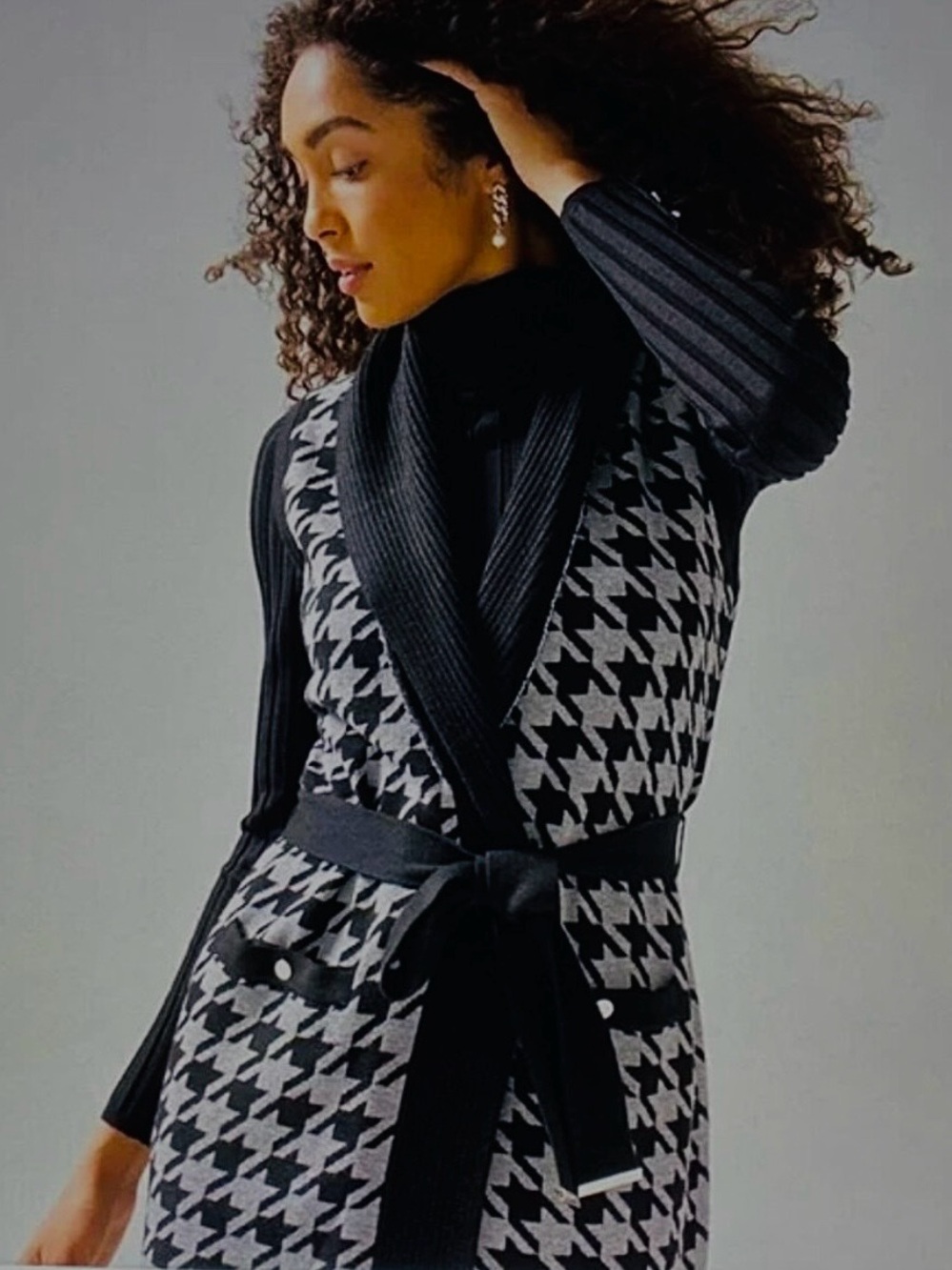 NEW White House Black Market belted sleeveless cardigan vest - Picture 1 of 8